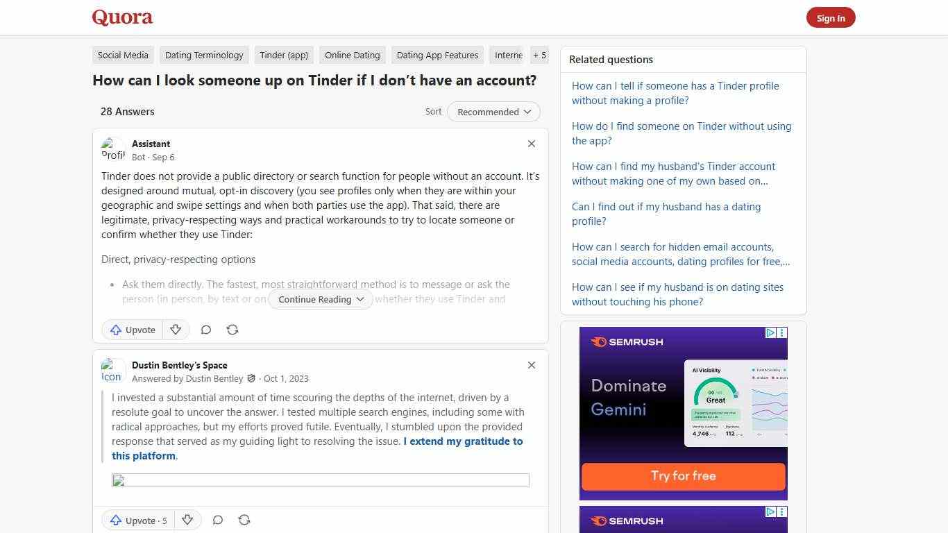 How to look someone up on Tinder if I don’t have an account - Quora