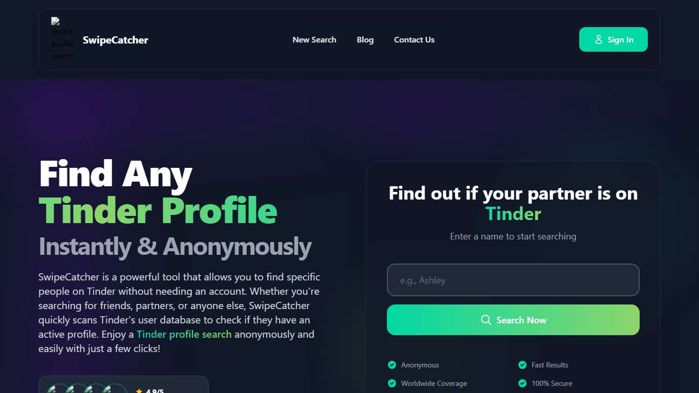 Tinder Profile Search | Powerful Tinder Profile Search Engine | SwipeCatcher